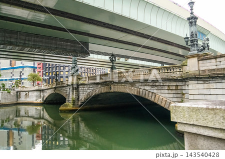 東京都心 朝の日本橋 重要文化財 東京都心 朝の日本橋 重要文化財 143540428