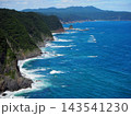 岩手県のリアス式海岸　青い海と断崖が続く夏の風景 143541230