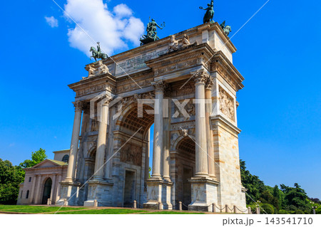 Arch of Peace in Sempione Park, Milan, Lombardy, Italy 143541710