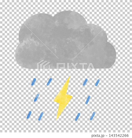 雷暴圖標 143542266