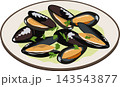 ムール貝のソテー 143543877