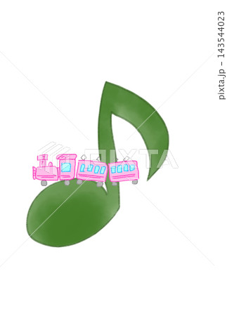 汽車の付いた音符 汽車の付いた音符 143544023
