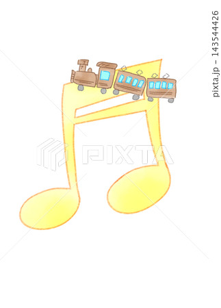 汽車の付いた音符 143544426