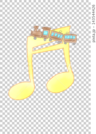 汽車の付いた音符 143544426