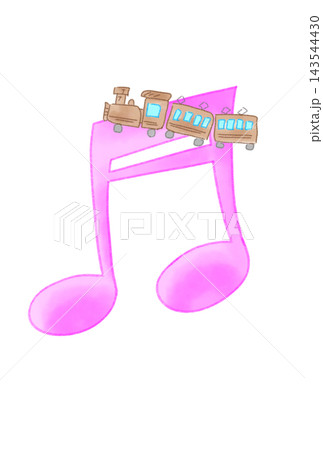 汽車の付いた音符 汽車の付いた音符 143544430