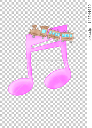 汽車の付いた音符 汽車の付いた音符 143544430