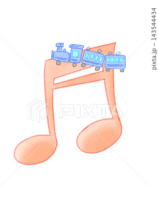 汽車の付いた音符 汽車の付いた音符 143544434