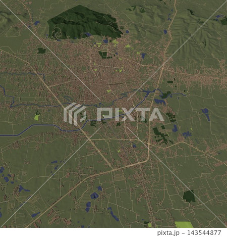 3D illustration of city and urban in Hat Yai Thailand 143544877