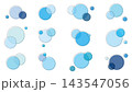 エコロジーや水を連想させる青いサークルのベクターアート 143547056
