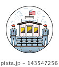 Checkpoint Charlie Berlin Landmark Line Icon 143547256