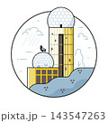 Teufelsberg Spy Station Berlin Landmark Line Icon 143547263