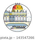 Bode Museum Island Berlin Landmark Line Icon 143547266