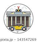 Brandenburger Tor Berlin Landmark Line Icon 143547269