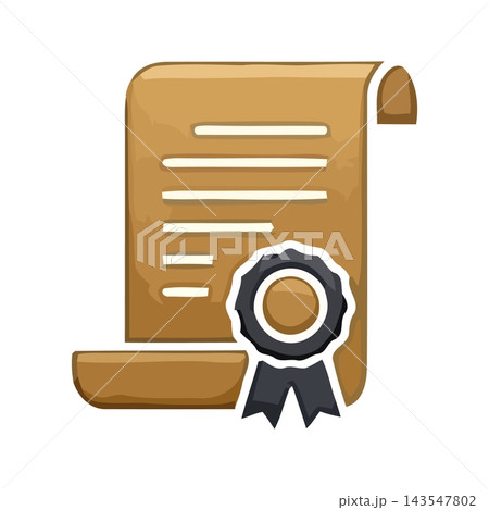 A stylized illustration of a certificate or diploma scroll tied with a ribbon and wax seal, symbolizing accomplishment. A stylized illustration of a certificate or diploma scroll tied with a ribbon and wax seal, symbolizing accomplishment. 143547802