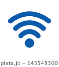 Wi-Fiアイコン　無線LAN　シンプル　青 143548300