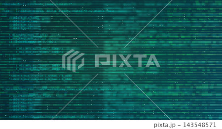 Green Digital Programming Code Background with Glowing C Language Source Code for Technology, Cybersecurity, and Software Development 143548571