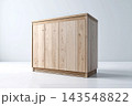 Home garden. Wooden cabinet for garden use on a white background. Storage box. 143548822