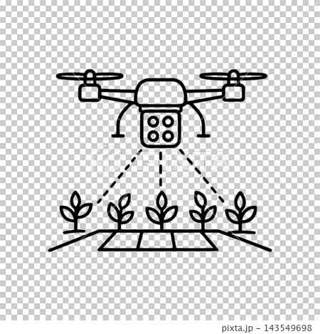 多光譜監視無人機和感測器光束掃描農作物。 多光譜監視無人機和感測器光束掃描農作物。 143549698