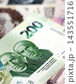 Mexican peso money bills pile on table. Mexico banknotes of MXN currency. Concept of business 143551716