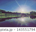 Sun Star Over Calm Waterfront With Reflections 143551794