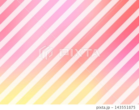 ピンクとイエローのグラデーション斜めストライプ背景 ピンクとイエローのグラデーション斜めストライプ背景 143551875