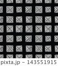 Seamless geometric line art pattern illustration with striped squares 143551915