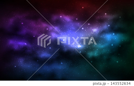 Galaxy cloud nebula stars dark night universe milky way cosmos vector Galaxy cloud nebula stars dark night universe milky way cosmos vector 143552634