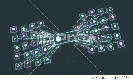 AI agent flow connections workflow data bg 3d render AI agent flow connections workflow data bg 3d render 143552728