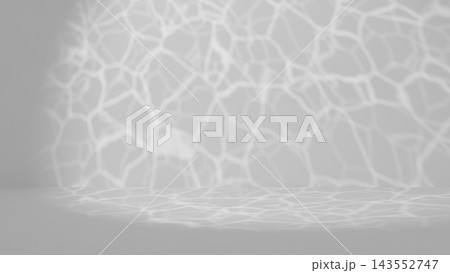 白いしっくいの壁と床に映る水面の光 白いしっくいの壁と床に映る水面の光 143552747