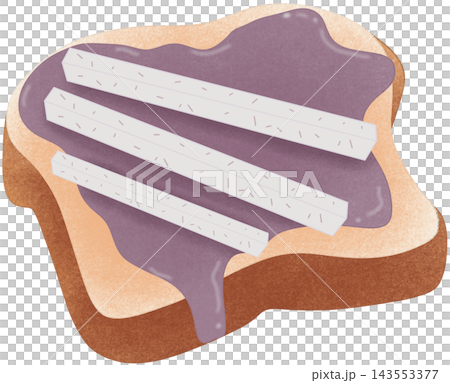 taro toast illustration taro toast illustration 143553377