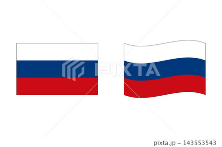 ロシアの国旗のイラストセット 143553543