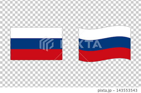 ロシアの国旗のイラストセット 143553543