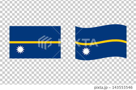 A set of illustrations of the flag of Nauru. A set of illustrations of the flag of Nauru. 143553546