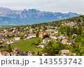 Aerial view of Vaduz city in Liechtenstein 143553742