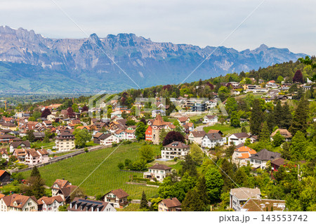 Aerial view of Vaduz city in Liechtenstein Aerial view of Vaduz city in Liechtenstein 143553742