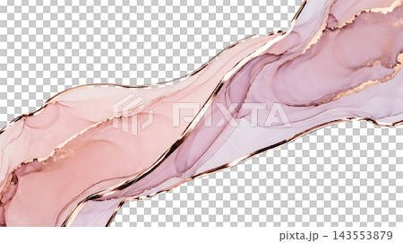Luxurious Abstract Fluid Art Element Isolated Background for Alpha Transparency Overlay 143553879