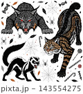 highly-detailed-vector-illustration-set-of-three-i 143554275
