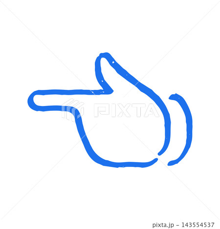Right Pointing Index Finger Hand Gesture Doodle Vector Graphic Illustration Right Pointing Index Finger Hand Gesture Doodle Vector Graphic Illustration 143554537