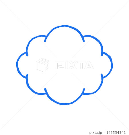 Fluffy Cloud Weather Forecast Symbol Hand Drawn Doodle Vector Graphic Illustration 143554541
