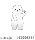 片手を上げるシロクマ 143556239