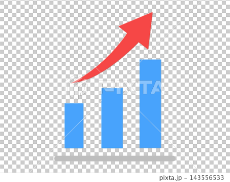 Business icon with upward-sloping bar graph Business icon with upward-sloping bar graph 143556533
