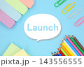 ローンチと書かれた文字素材 143556555