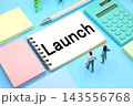 ローンチと書かれた文字素材 143556768