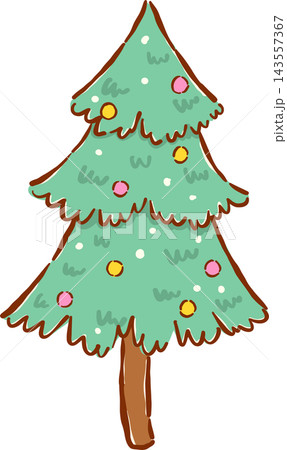 Hand drawn Christmas Tree Illustration Hand drawn Christmas Tree Illustration 143557367