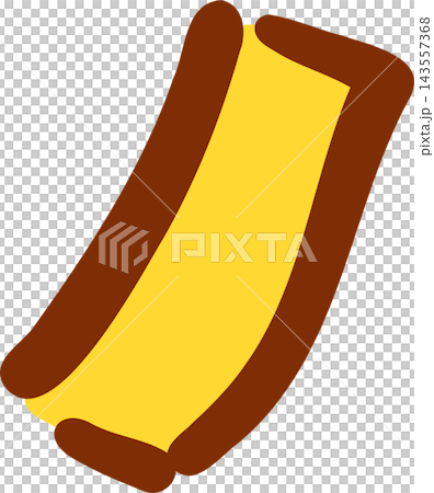 Hand drawn Yellow Ribbon Decorative Illustration 143557368