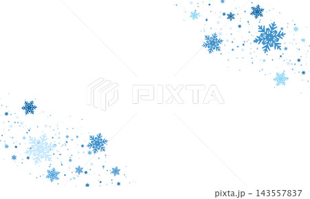 Christmas background. Abstract shining blue snowflake falling on white background 143557837