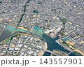 大阪伊丹空港離陸後、JR西宮駅、芦屋浜上空（2026年9月撮影） 143557901