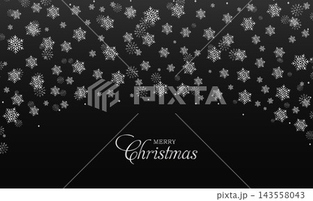 Elegant christmas background with silver snowflakes. Merry christmas festival decorative snowflakes confetti background 143558043