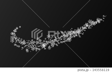 Elegant christmas background with silver snowflakes. Merry christmas festival decorative snowflakes confetti background 143558119
