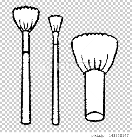 メイクブラシセットの線画 メイクブラシセットの線画 143558147